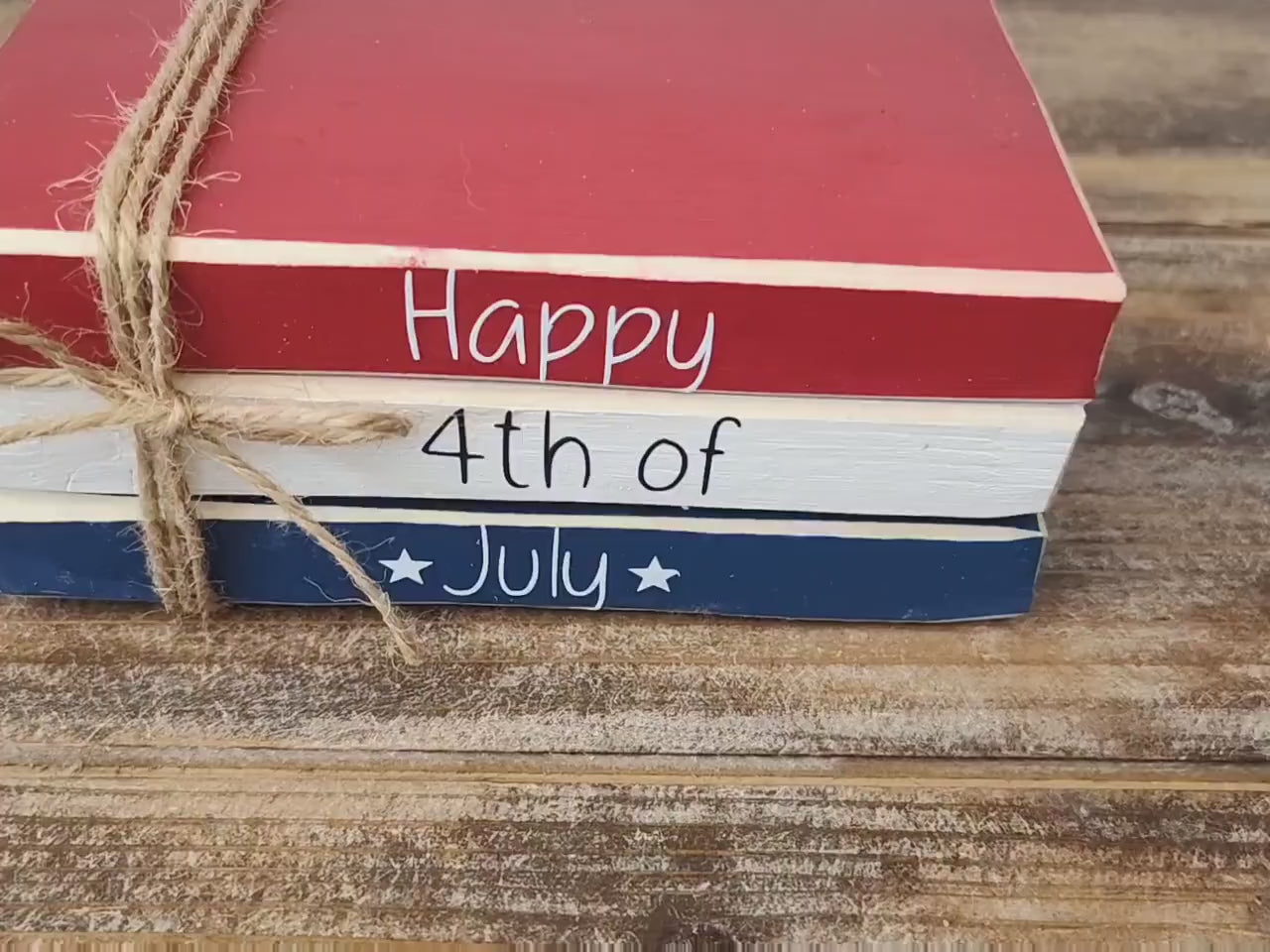 Happy 4th of July Mini Book Stack