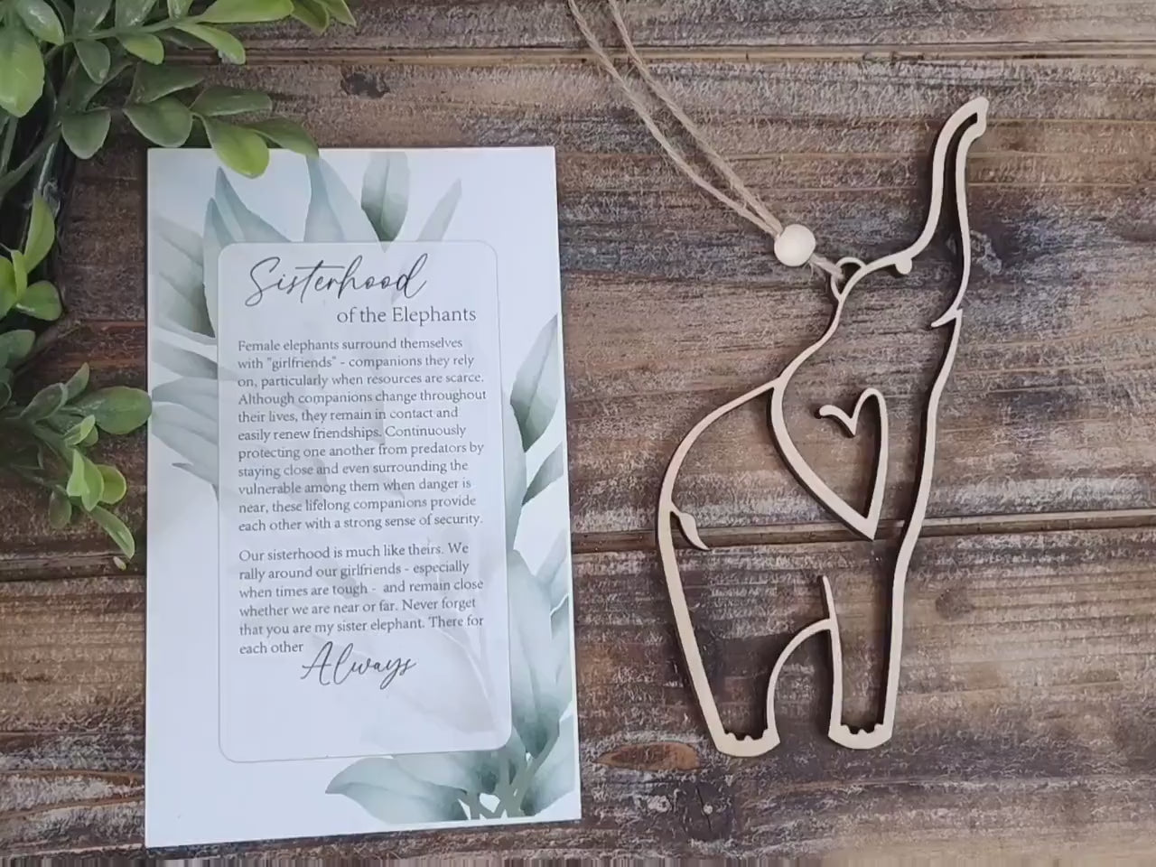 Sisterhood Of The Elephant Friendship Ornament