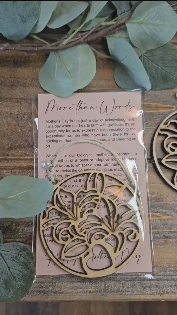 Mother's Day Wooden Charm