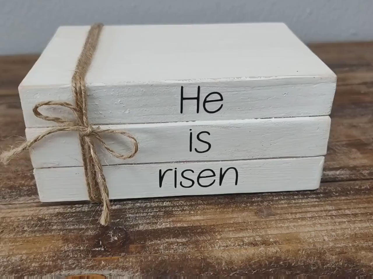 He Is Risen Easter Tiered Tray Decor