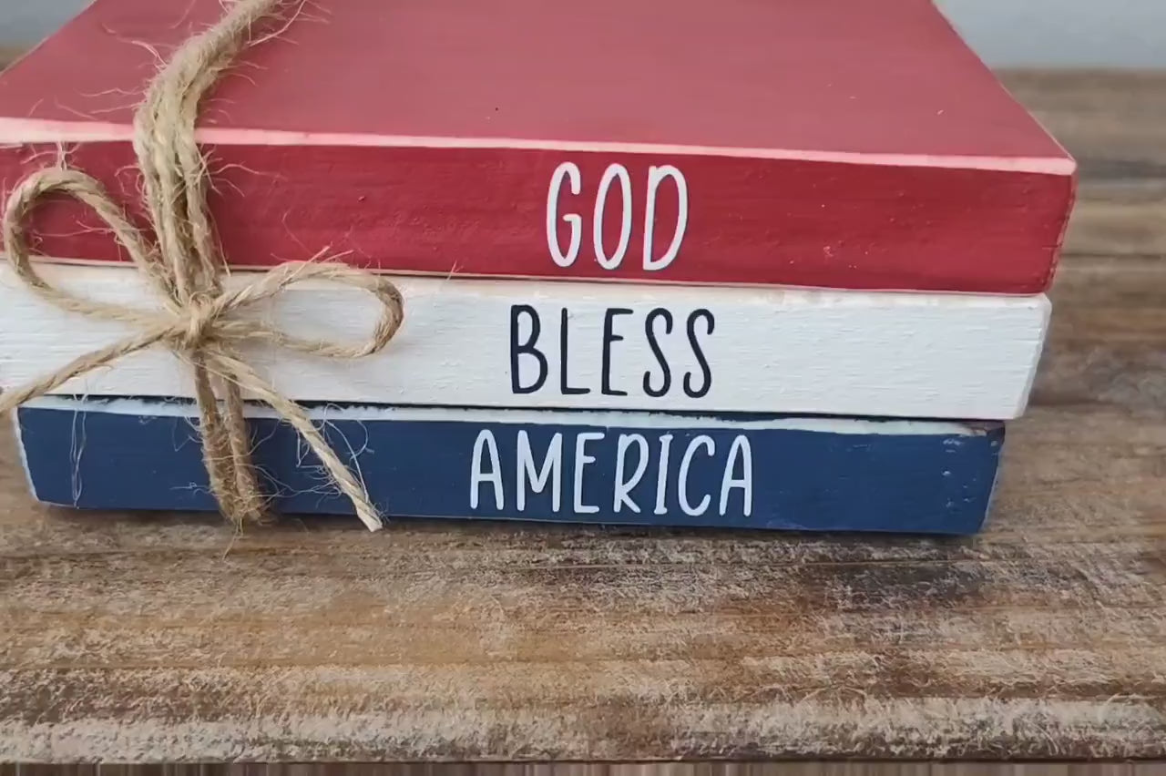 God Bless America Book Stack